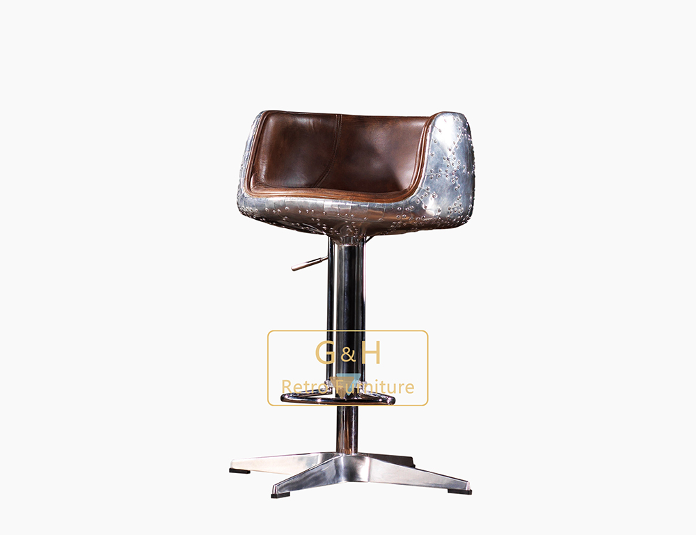 Vintage Leather Bar Stool