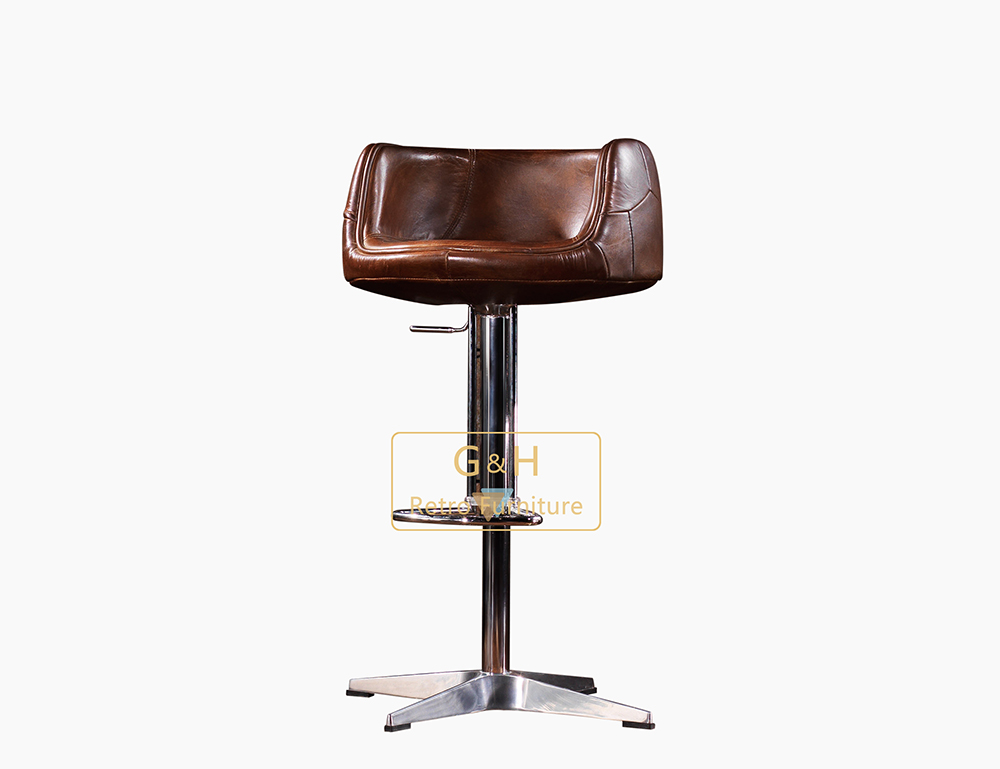 Vintage Leather Bar Stool