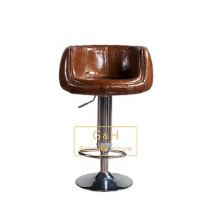 Vintage Leather Bar Stool