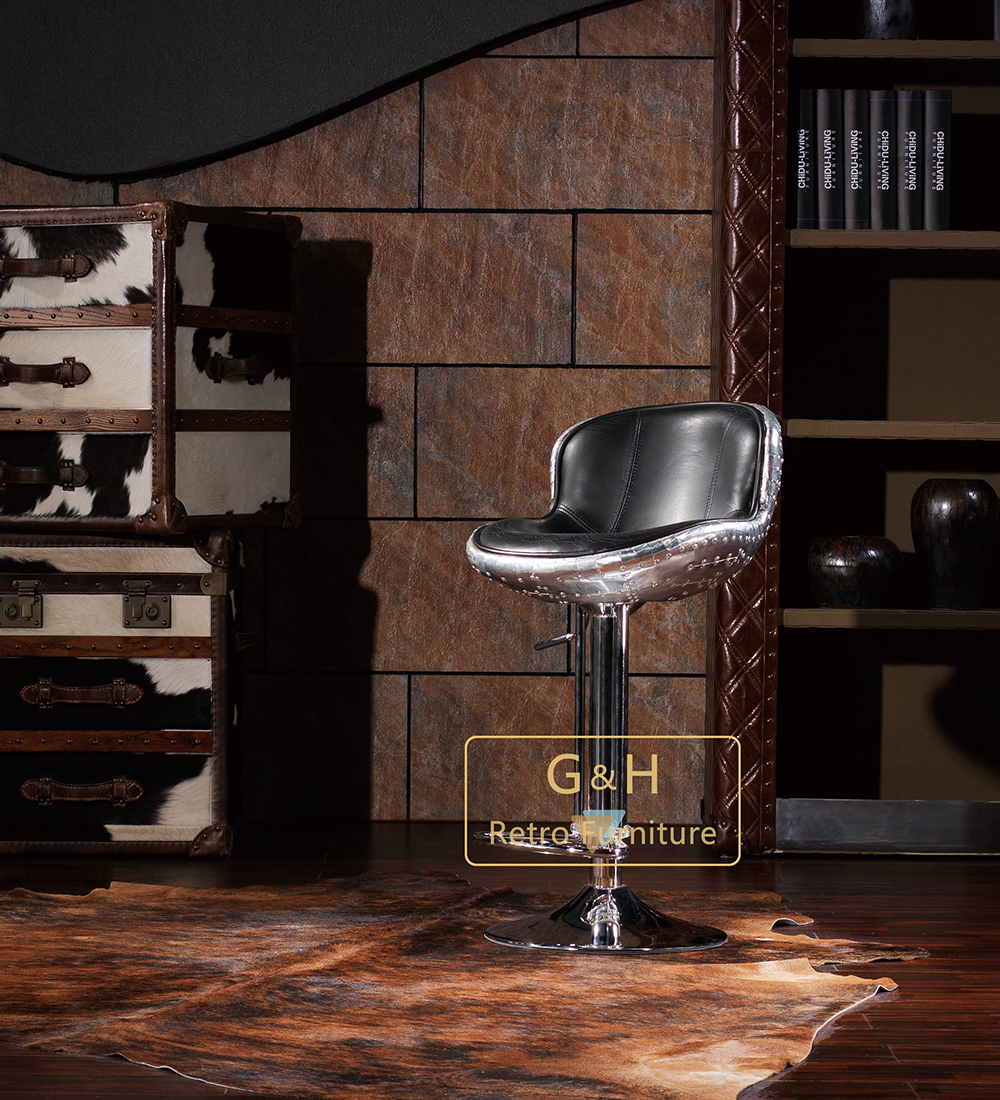 Vintage Industrial Bar Stool
