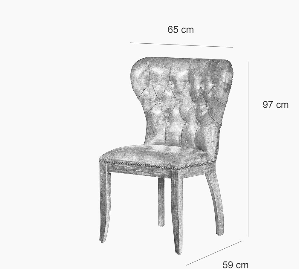 Vintage Pull Button Dining Chair