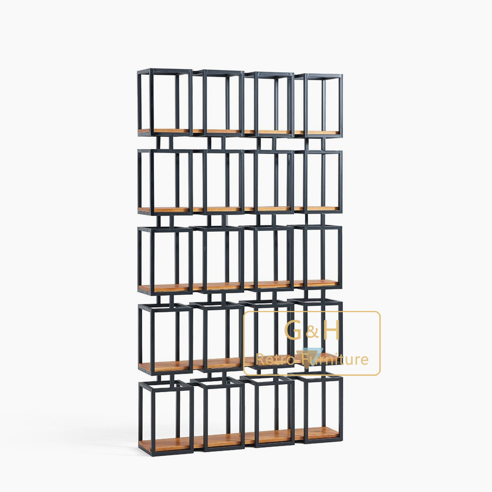 Retro Industrial Bookcase