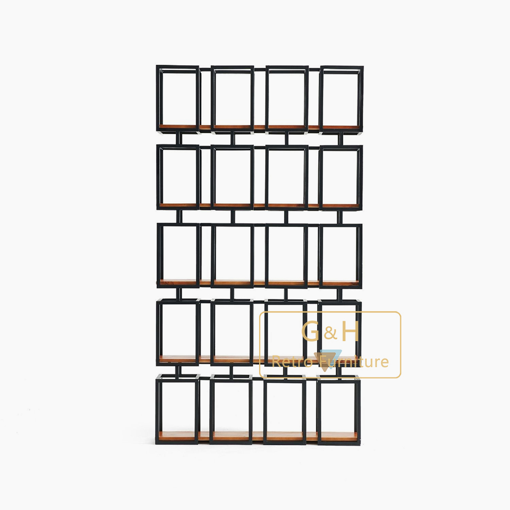 Retro Industrial Bookcase