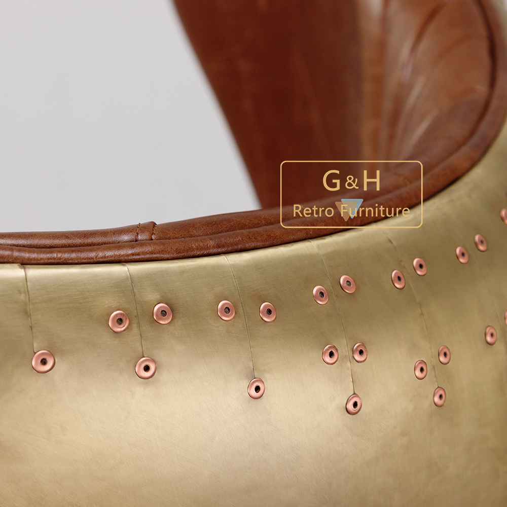 Retro Brassy Egg Chair