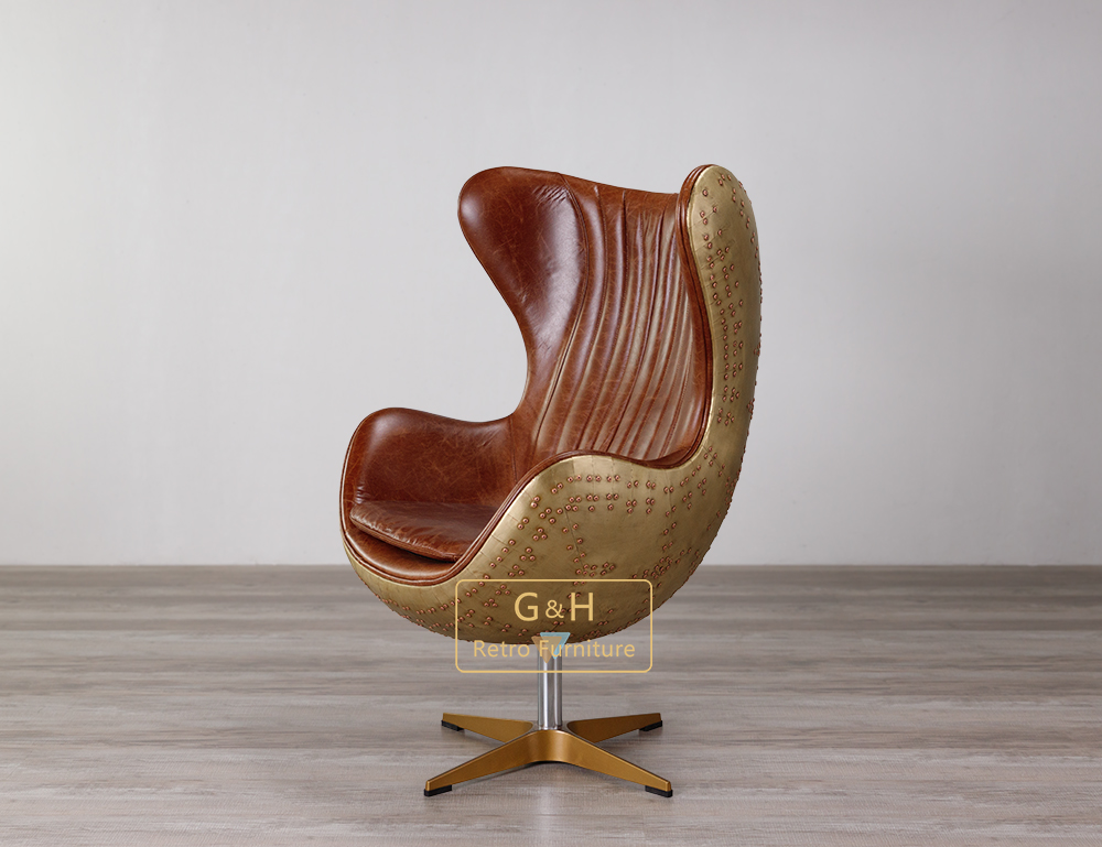 Retro Brassy Egg Chair