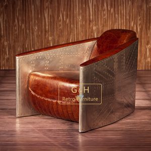 Vintage Industrial Leather Armchair