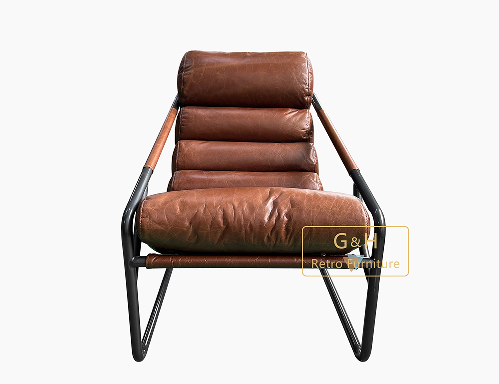 Vintage Leather Industrial Chair