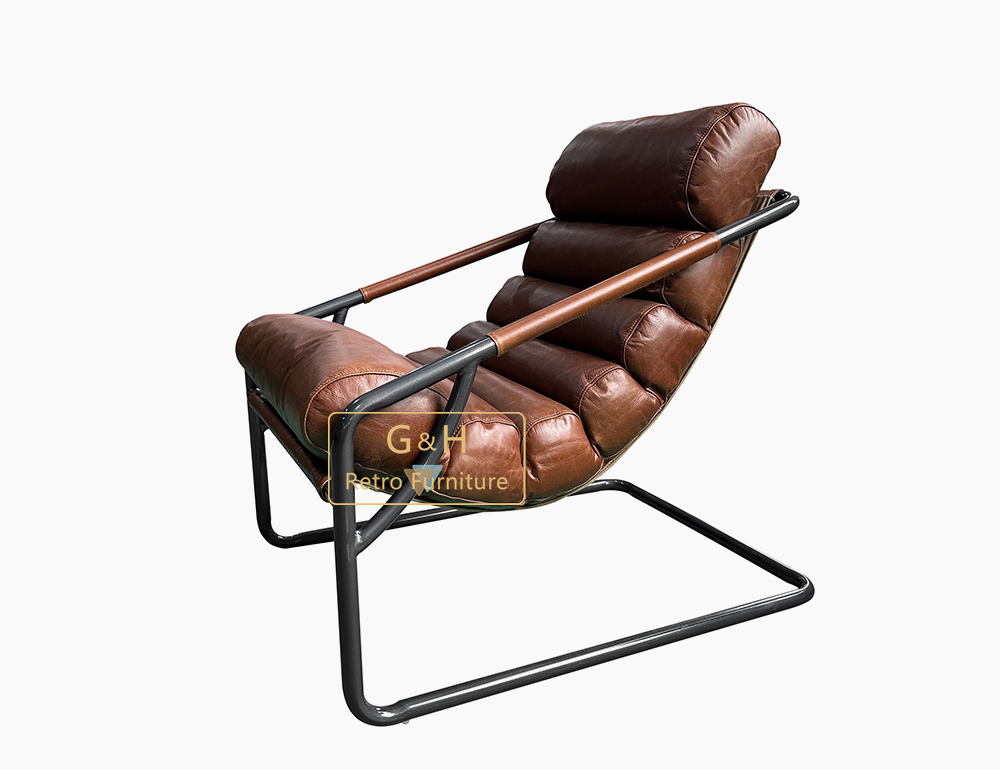 Vintage Leather Industrial Chair