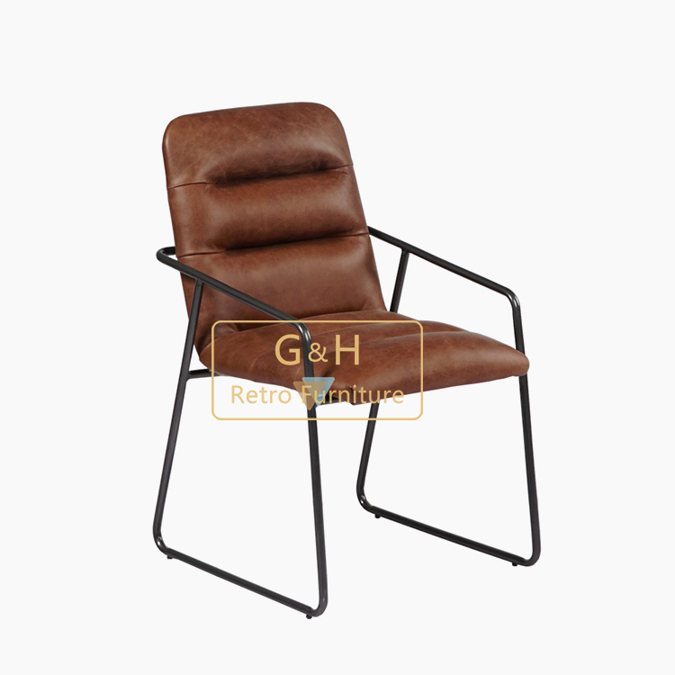 Retro Leather Dining Chair