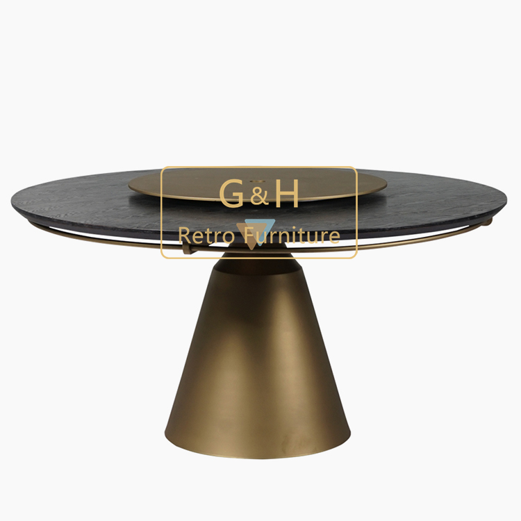 Retro Copper-colored Dining Table